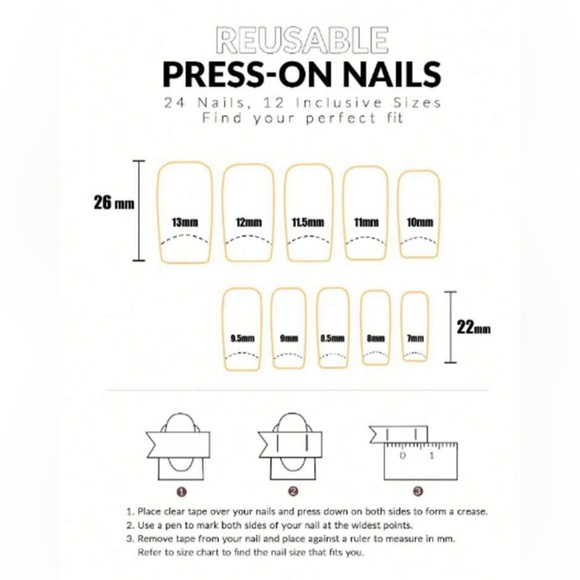 Press-On Nails - Black Tips and Heart Design. So cute! - Picture 3 of 4